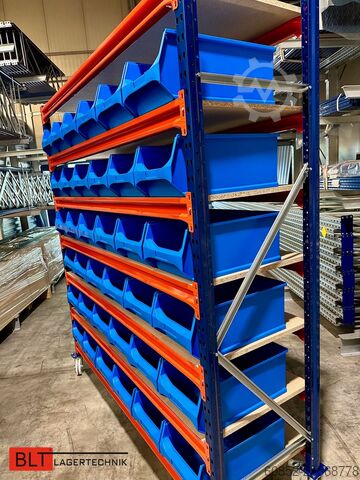 Sraigtinė lentyna rinkimui Kommissionierwagen Regalwagen Rollwagen inkl. 36 x Sichtlagerkiste