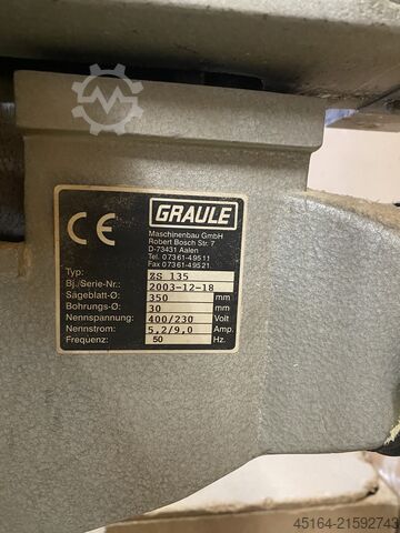 Serra circular de corte transversal e de esquadria Graule ZS 135