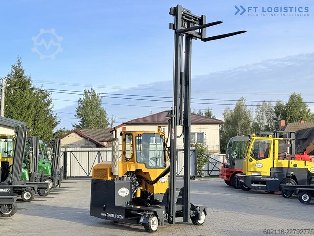 Wózek widłowy czterokierunkowy Combilift C3000 GAS DUPLEX 4500 FREE LIFT CABIN