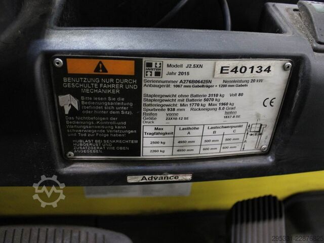 Elektriskais 4 riteņu iekrāvējs Hyster J 2.5 XN