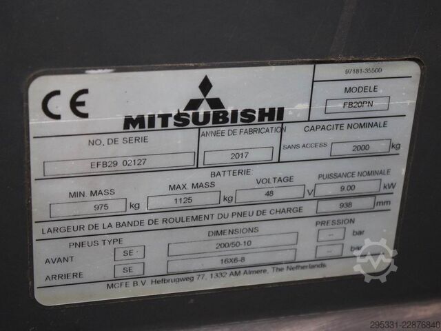 Elektriskais trīsriteņu iekrāvējs Mitsubishi FB 20 PN