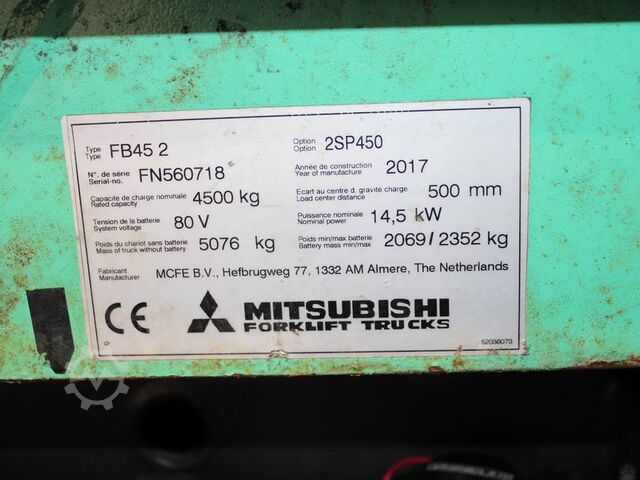 Elektriskais 4 riteņu iekrāvējs Mitsubishi FB 45 2   2SP450