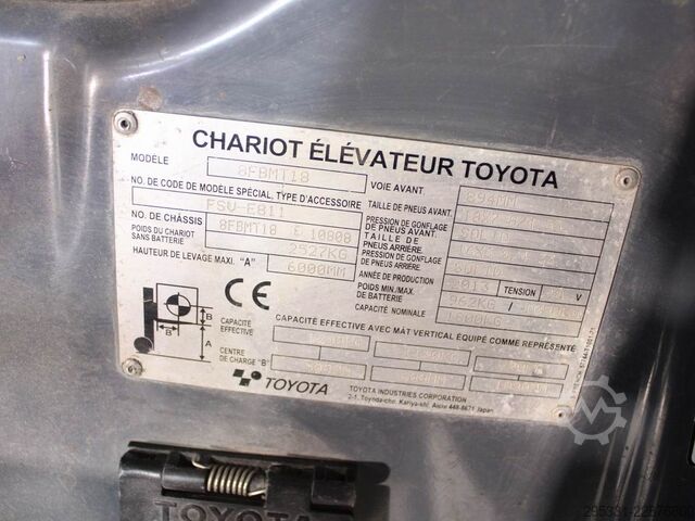 Carretilla eléctrica de 4 ruedas Toyota 8 FBMT 18