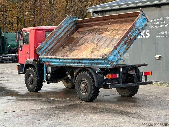 Tipper truck MAN 10.153 LAEC 4x4 Atlas-Ladekran DSK