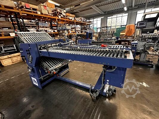 Máquina de dobragem Herzog+Heymann Falzmaschine 3x M7.35 + SBAP-46-ME Bickel SGU + MBO R700 + MBO SAP 66-ME + Polar L-1000-W-3