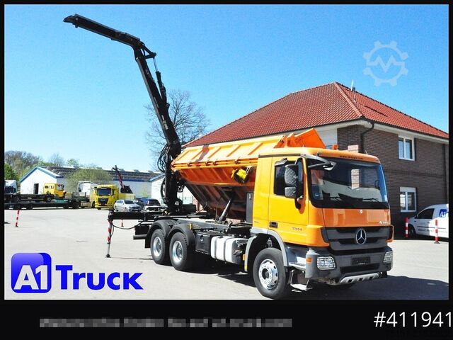 เครนติดตั้งบนรถบรรทุก MERCEDES-BENZ 3344 MP3 Actros 6x4 Meiller Jonsered 1300 RS