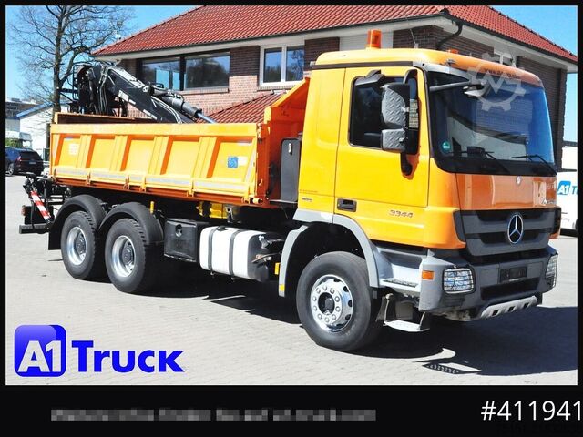 เครนติดตั้งบนรถบรรทุก MERCEDES-BENZ 3344 MP3 Actros 6x4 Meiller Jonsered 1300 RS