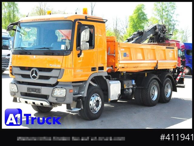เครนติดตั้งบนรถบรรทุก MERCEDES-BENZ 3344 MP3 Actros 6x4 Meiller Jonsered 1300 RS