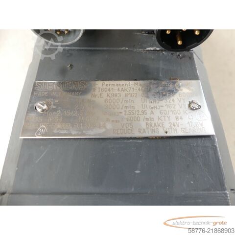नियंत्रण इकाई Siemens 1FT6041-4AK71-4EH0 Synchronservomotor SN: EK983816203001