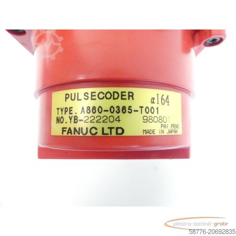 Fanuci mootor Fanuc A06B-0377-B577 AC Servo Motor SN: C989F2018 + A860-0365-T001 Pulsecoder