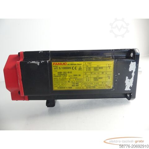 Moteur Fanuc Fanuc A06B-1501-B102 Spindelmotor Seriennummer: C039J0970