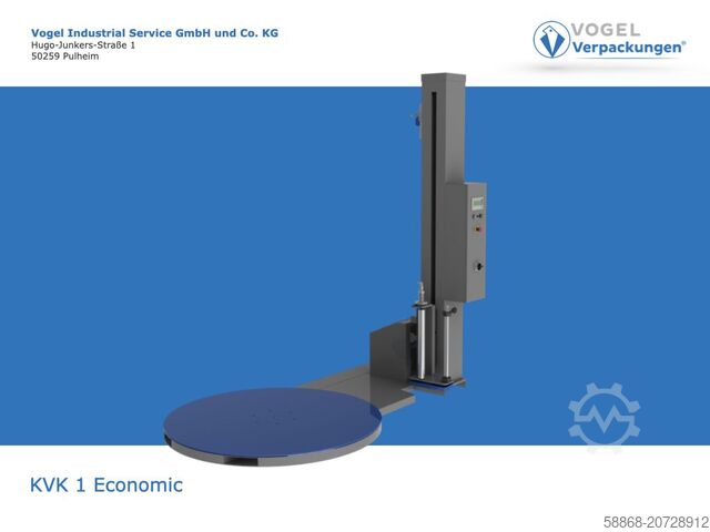Halvautomatisk pallemballeringsmaskin KVK 1 Economic StretchWickler 1500mm Drehteller - bis 2250mm Höhe