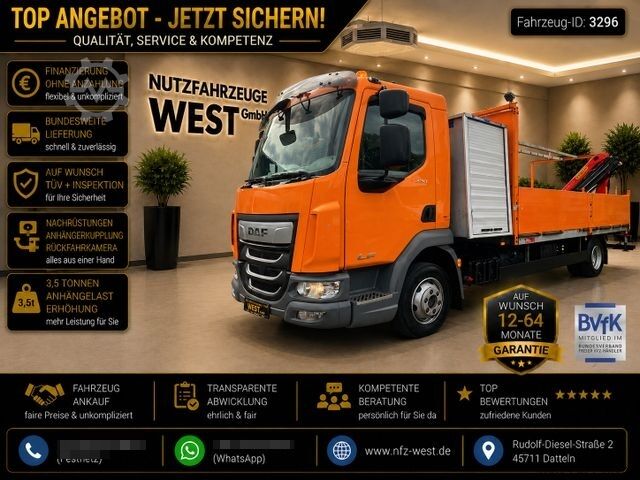 Camion équipé d'une grue DAF LF 230*Palfinger Kran PK5.501 Solid+Funk+Greifer