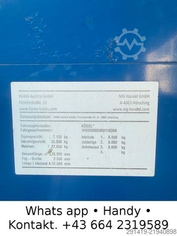 Rơ moóc bán mở với bạt phủ KÖGEL S24 3-Achser Pritsche Plane Bj 2016