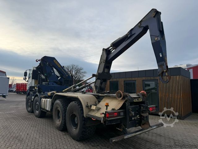 Āķa konteineru automašīna TATRA Phoenix 8x8 Paflinger Kran Hakengerät