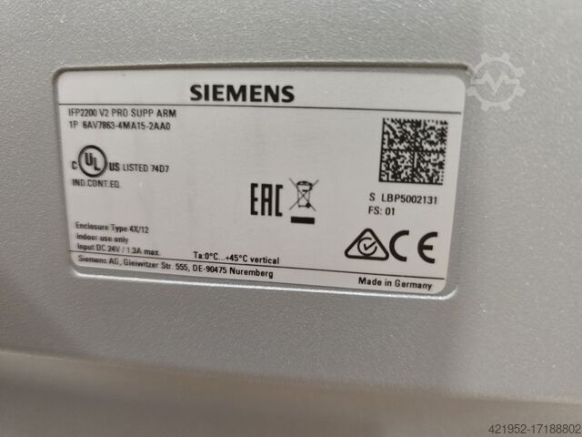 工业计算机 Siemens SIMATIC IFP2200 V2 PRO