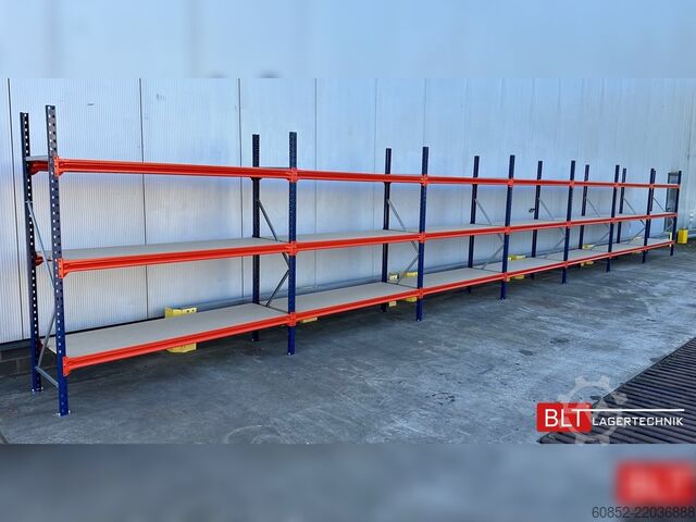 Breedvak opslagsstelling ca. 28,55 lfm. Weitspannregale H: 200 cm T: 60 cm , 400 kg Fachlast , 3 Ebenen
