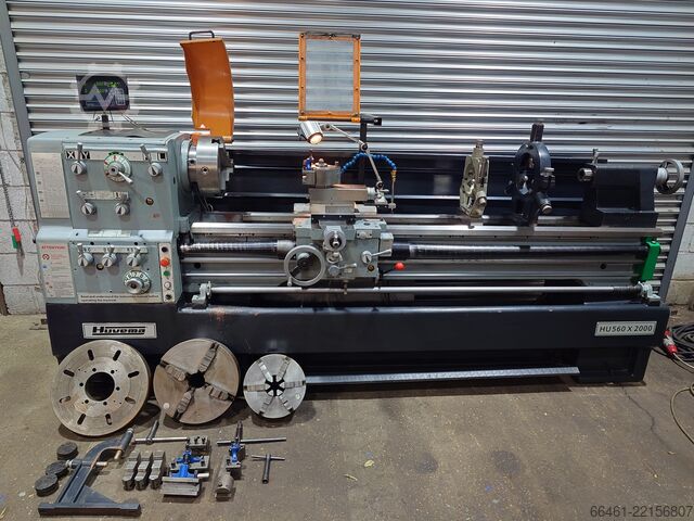 Akselitukinen sorvi (aukolla) Huvema Lathe 560 x 2000