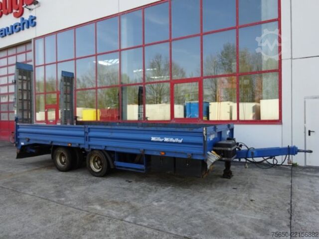 低平板挂车 Müller Mitteltal ETUE-TA 18,0  18 t GG Tandemtieflader