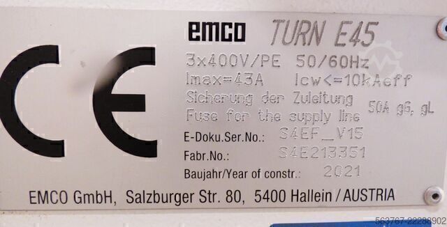 CNC sústruh EMCO EMCOTURN E45 - 2021 nur 6500h