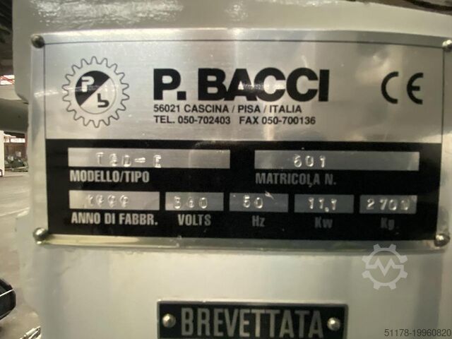 1999 Bacci TSD-E automatska dvostruka stojna čepilica Bacci TSD-E