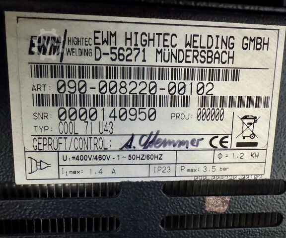 MIG-MAG welding machine EWM Phoenix 330 Progress Puls + Cool 71 U43