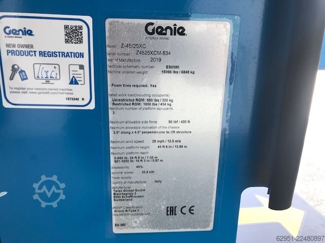 Gelenkteleskopbühne Genie Z-45/25 XC