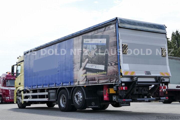 Camión plataforma con toldo MERCEDES-BENZ Actros 2542 Pritsche Plane Kamera LBW EU6