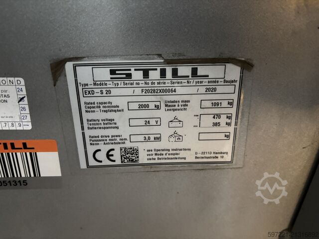 Στοιβαχτές παλετών Still EXD-S 20