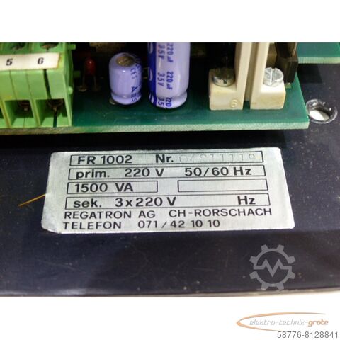 コンポーネント  Regatron FR 1002 Frequenzumrichter