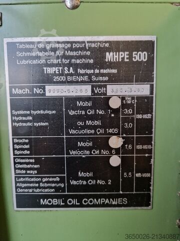 Mașină de rectificat plană Tripet MHPE 500