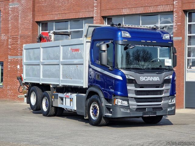 Volquete con grúa Scania G500 6x2 - Tipper + Palfinger epsilon M110L - R...
