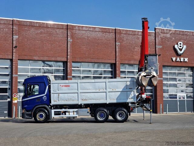 Nosturilla varustettu kippivaunu Scania G500 6x2 - Tipper + Palfinger epsilon M110L - R...