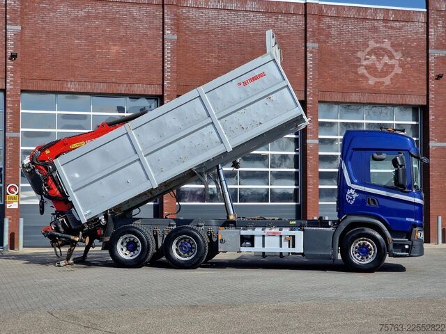 Nosturilla varustettu kippivaunu Scania G500 6x2 - Tipper + Palfinger epsilon M110L - R...