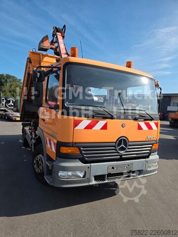 Pašizgāzējs kravas automašīna MERCEDES-BENZ Atego 1218 / Kipper+Kran / load 5,2ton / E3