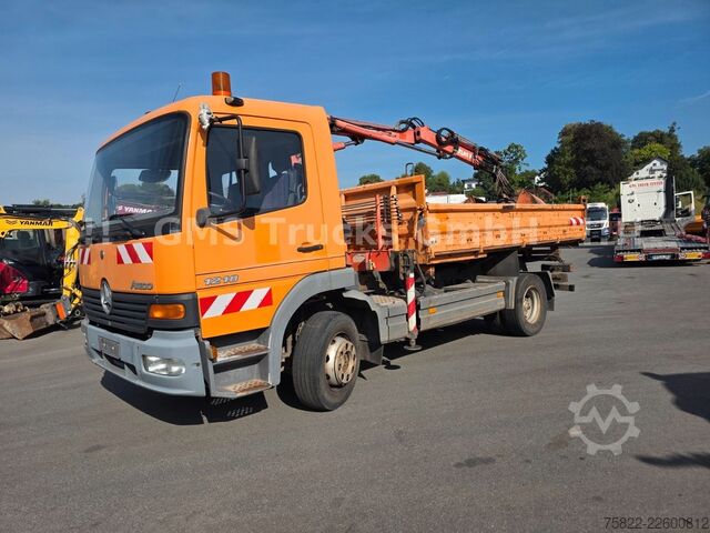 Pašizgāzējs kravas automašīna MERCEDES-BENZ Atego 1218 / Kipper+Kran / load 5,2ton / E3
