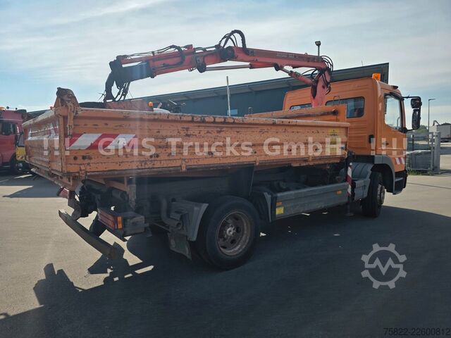 Pašizgāzējs kravas automašīna MERCEDES-BENZ Atego 1218 / Kipper+Kran / load 5,2ton / E3