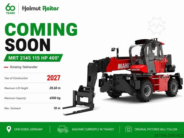 Sukamas teleskopinis manipuliatorius Manitou MRT2145 V 400°