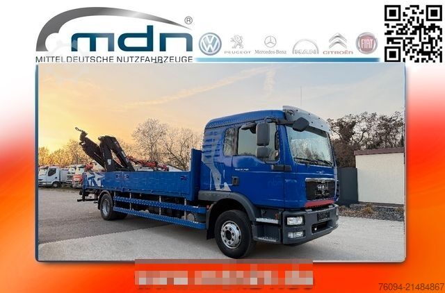 LKW mit Pritsche (offen) MAN TGM 12.250 4x2 Pritsche 20m KRAN FUNK AHK