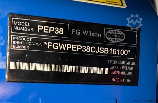 骨料 FG Wilson P65-5 - 65 kVA Genset - DPX-16006