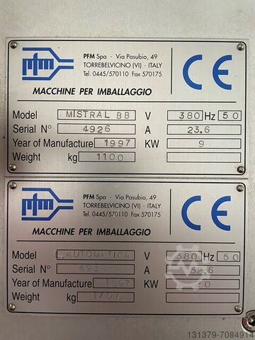 Machine de fermeture PFM S.p.A. Mistral BB