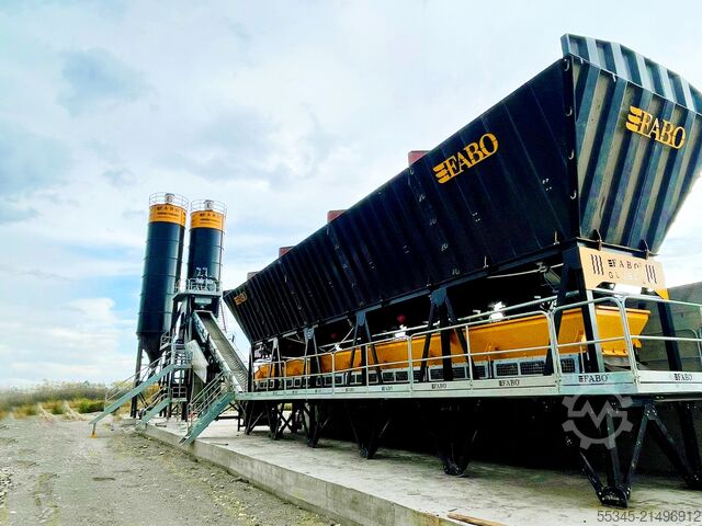 कंक्रीट मिक्सिंग प्लांट / कंक्रीट प्लांट FABO Concrete Batching Plant 110 M3/H Compact Concrete Batching Plant