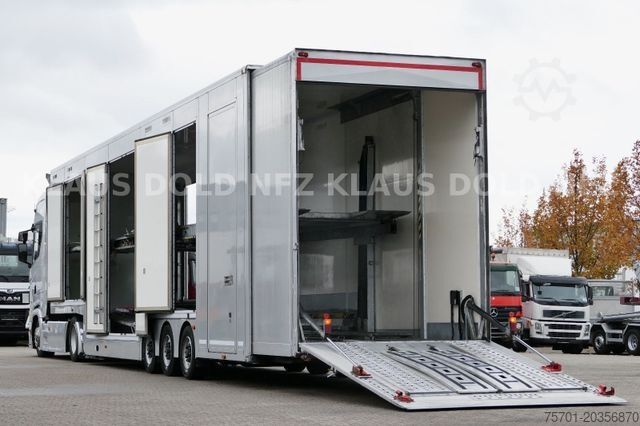 Biltransportlastbil SCANIA S 500 geschloss. Autotransp. Kässbohrer