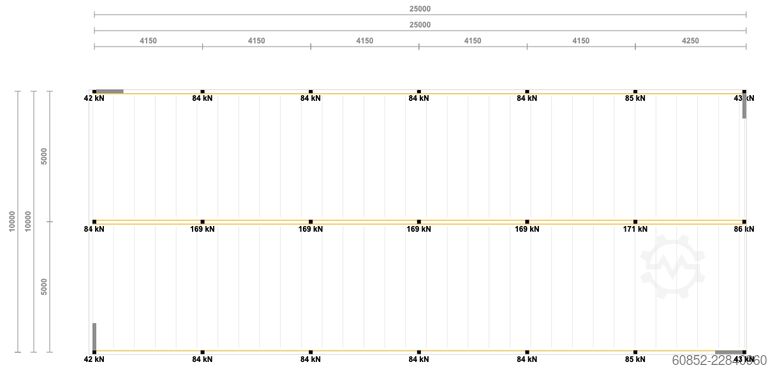 Skladovací plošina 10x25m Lagerbühne , Belastung : 500kg/qm Unterkante: 3,0m , ca. 250qm Systembühne
