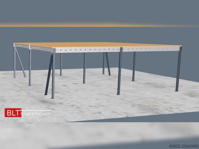 Skladovací plošina 10x10m Lagerbühne , Belastung : 500kg/qm Unterkante: 3m ,ca. 100qm , Systembühne