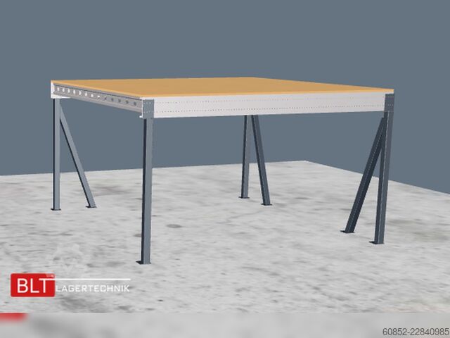 складова платформа 5x5m Lagerbühne , Belastung : 500kg/qm Unterkante: 2,5m , ca. 25qm Systembühne