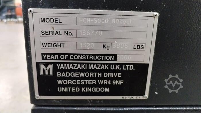 Pusat permesinan horizontal Mazak HCN-5000