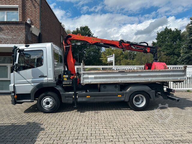 Furgone ribaltabile a tre lati MERCEDES-BENZ 822 Atego MEILLER 3Skipper +PK7002 + Greifer
