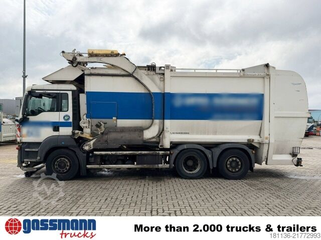 משאית אשפה MAN TGS 26.360 6x2-4 BL, BRANDSCHADEN, Lenk-/Lift, HS