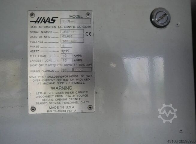 Vertical machining center Haas VM-6HE